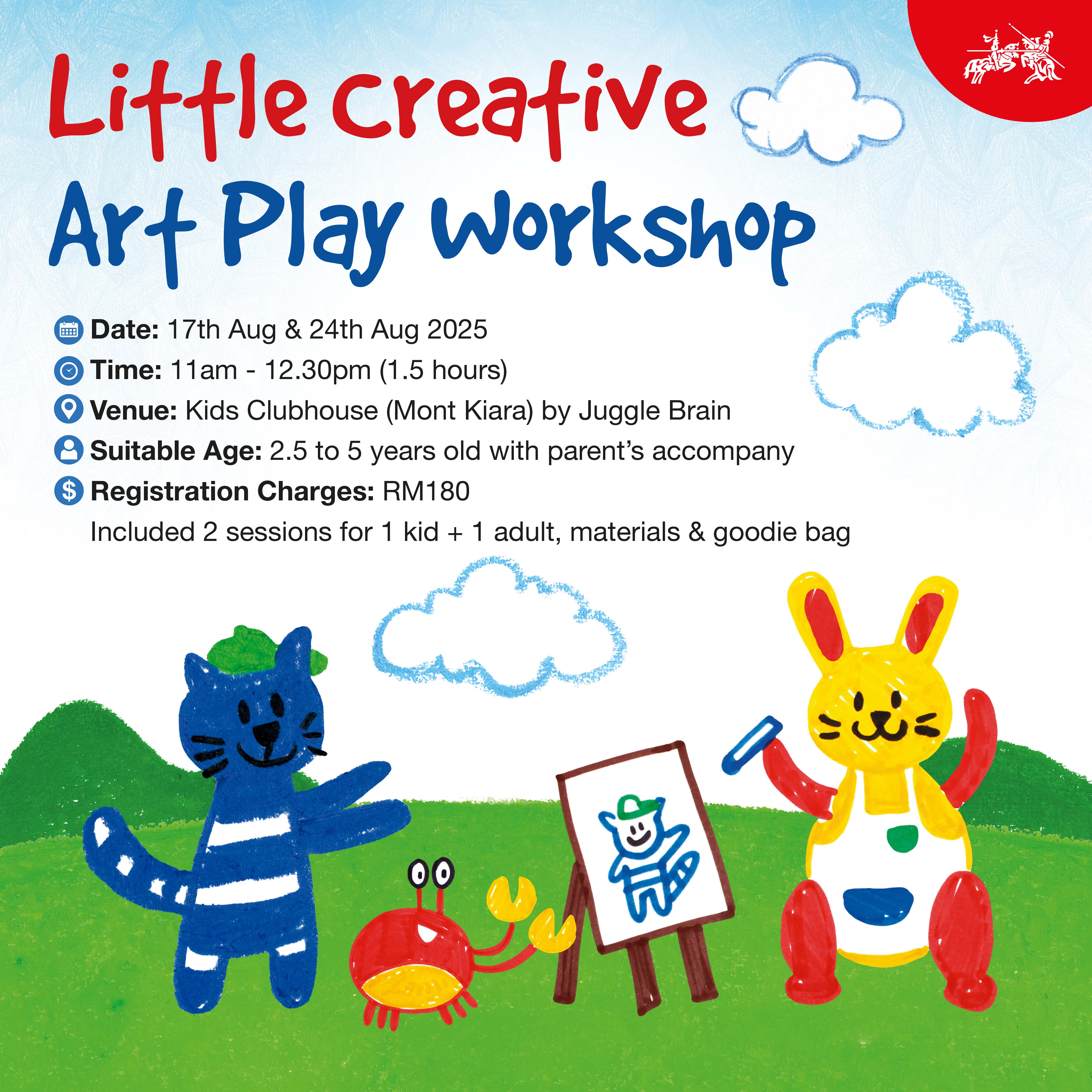 Little Creatives Art Play Workshops August 2025