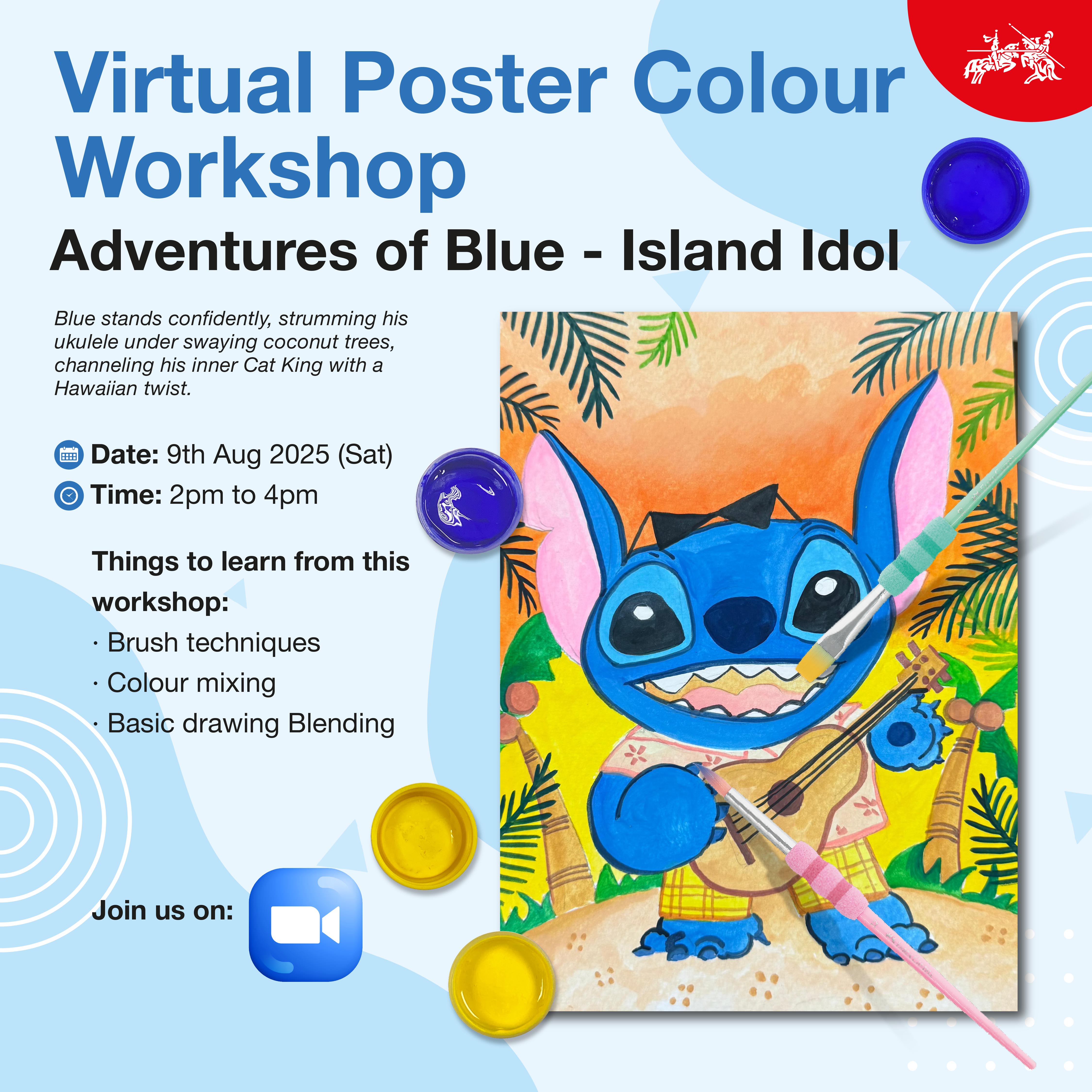 Virtual Poster Colours Workshop (2 Or 3 Sessions) Aug 2025
