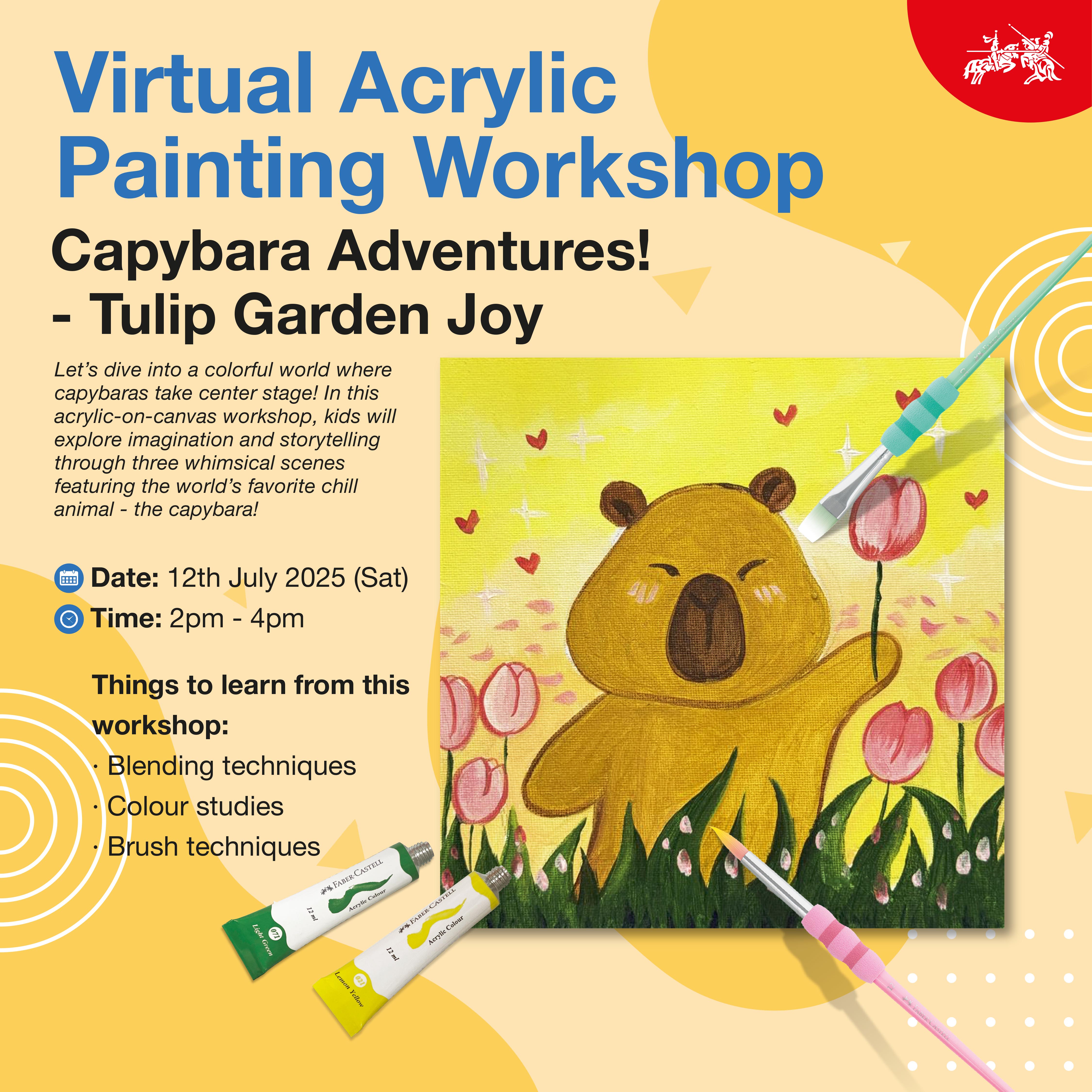 Acrylic Painting Virtual Workshop (2 Or 3 Sessions) July 2025