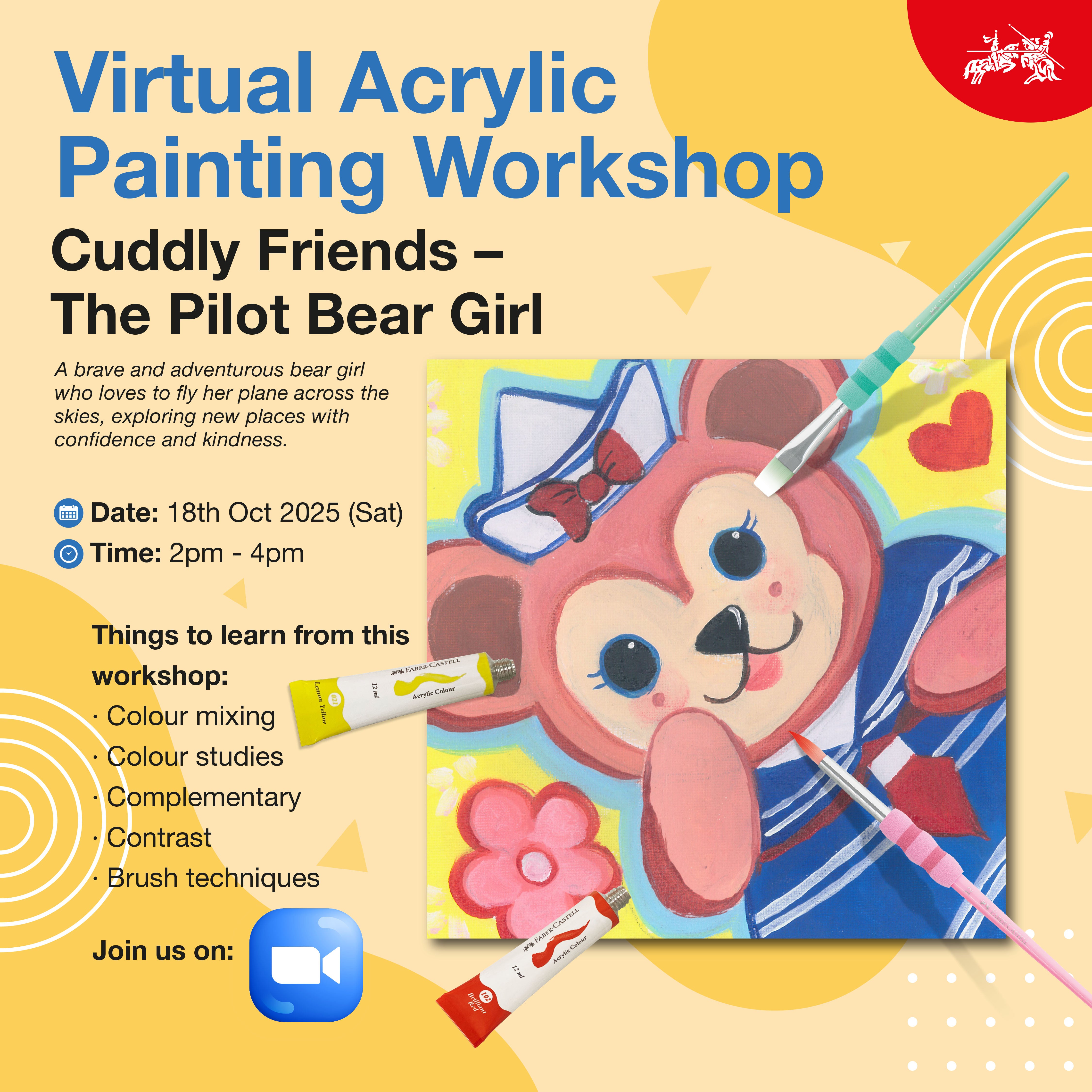 Acrylic Painting Virtual Workshop (2 Or 3 Sessions) October 2025