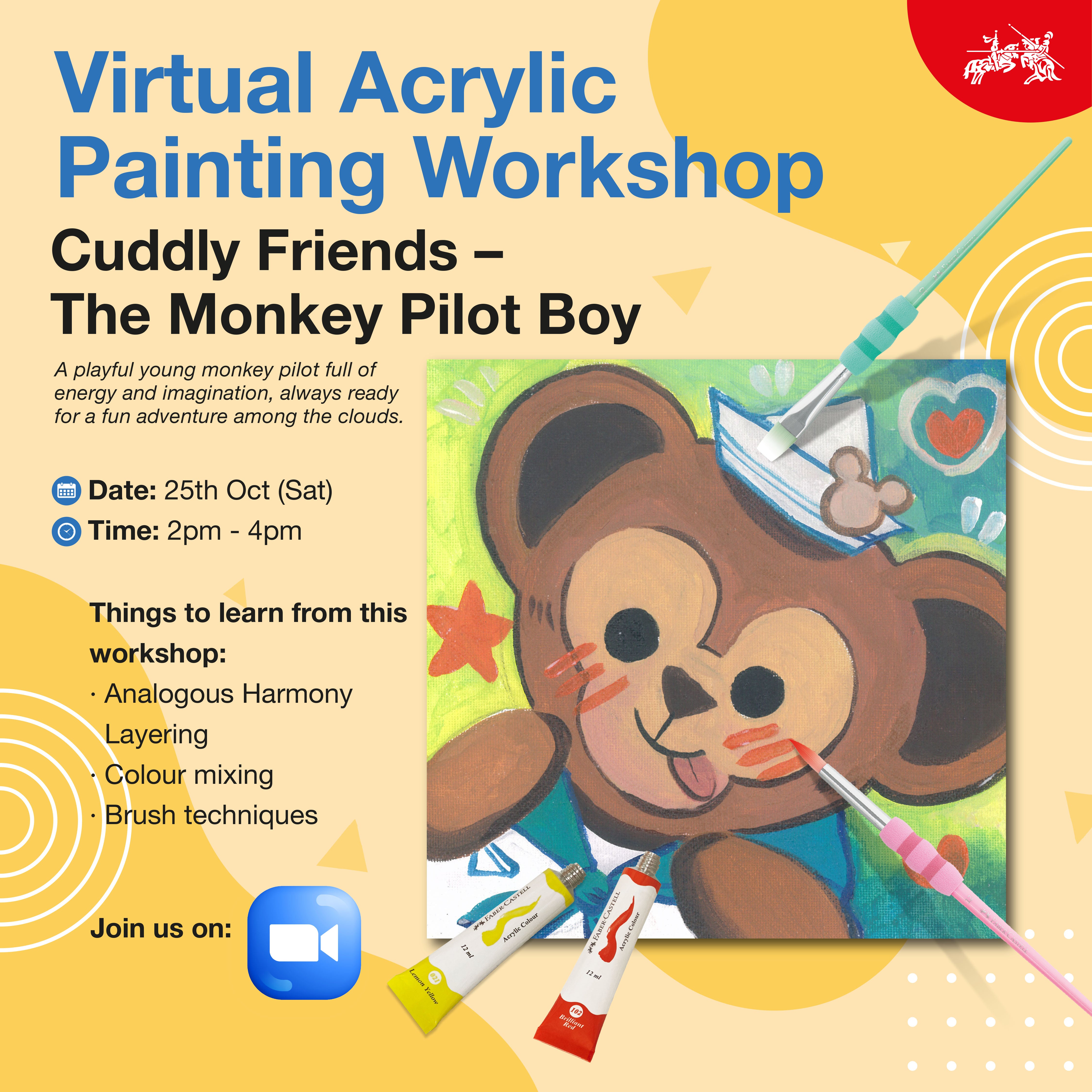 Acrylic Painting Virtual Workshop (2 Or 3 Sessions) October 2025