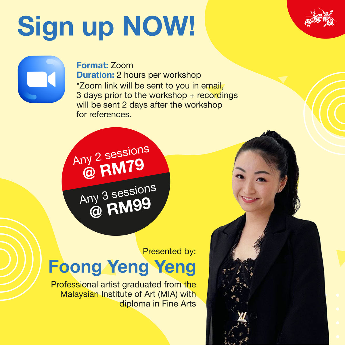 Virtual Poster Colours Workshop (2 Or 3 Sessions) Oct-Nov 2026