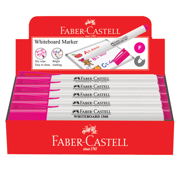 Slim Whiteboard Fine Marker , Box of 10 Pink