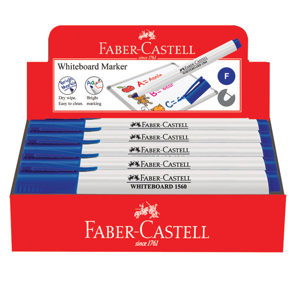 Slim Whiteboard Fine Marker Box of 10 Blue - Main Image