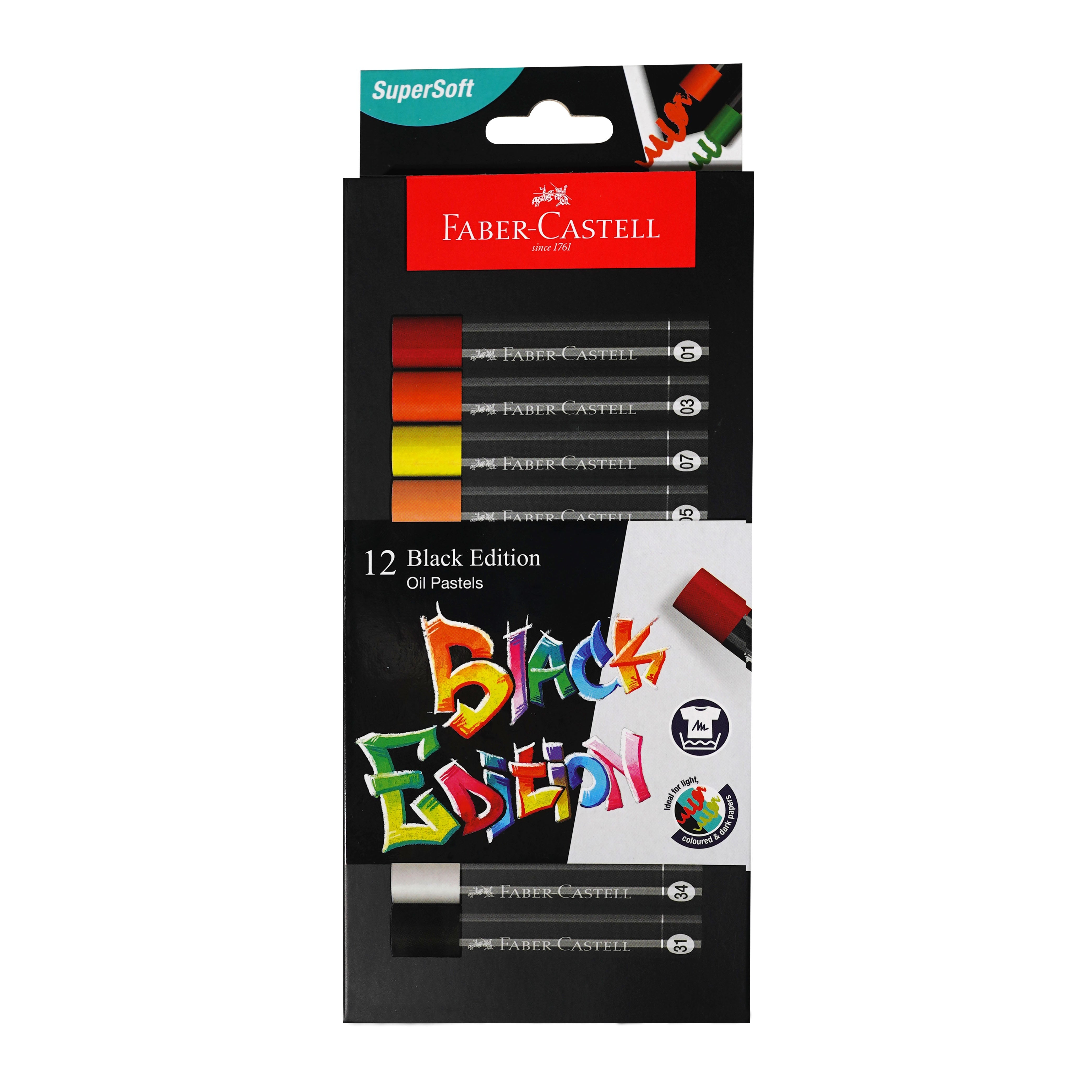 Black Edition Oil Pastel, Box of 12