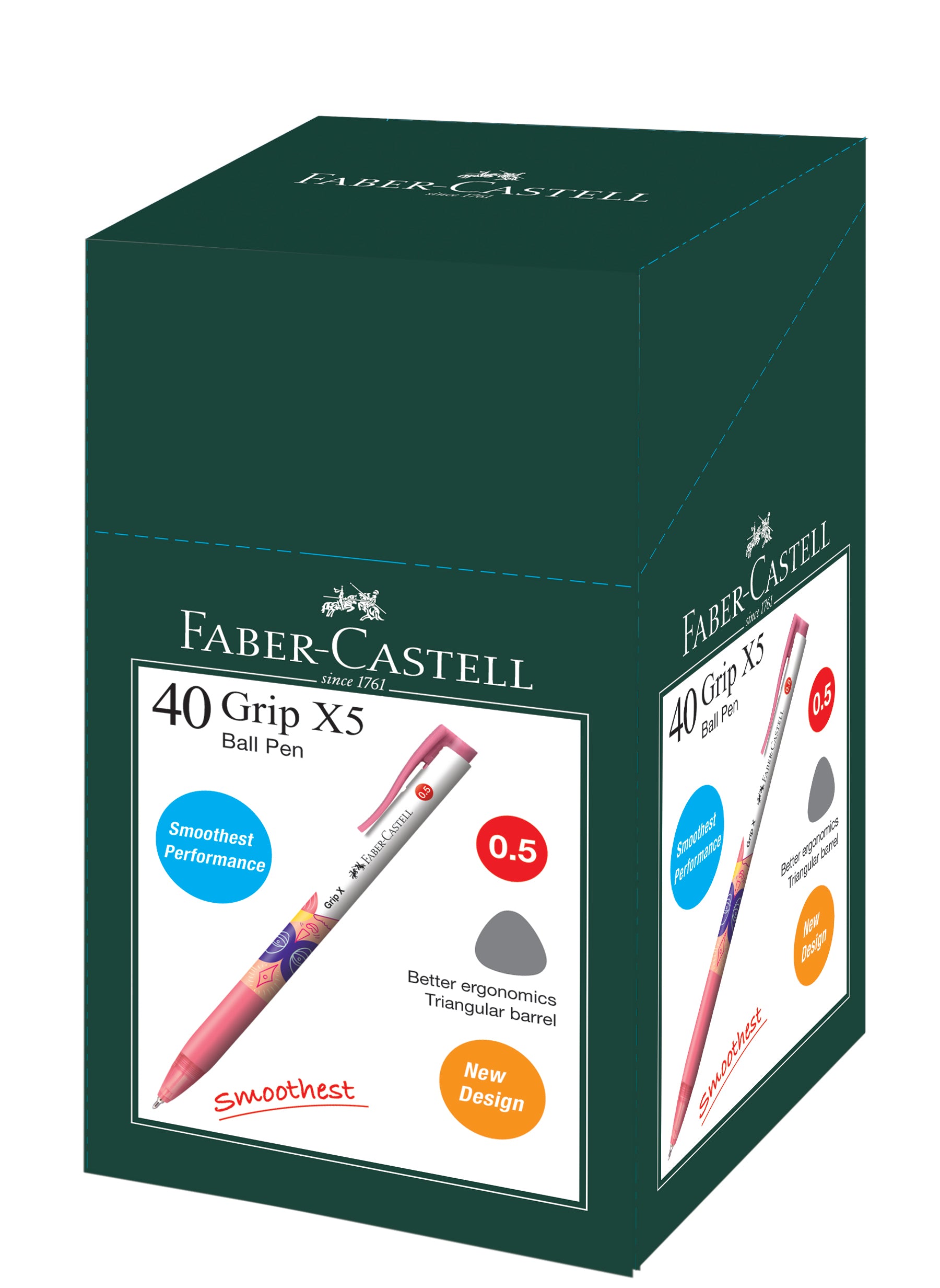 Grip X5 Ball Pen Box of 40, Red 0.5