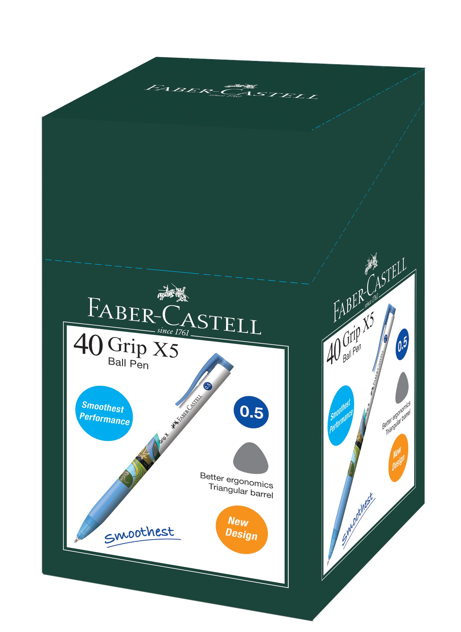 Grip X5 Ball Pen Box of 40, Blue 0.5