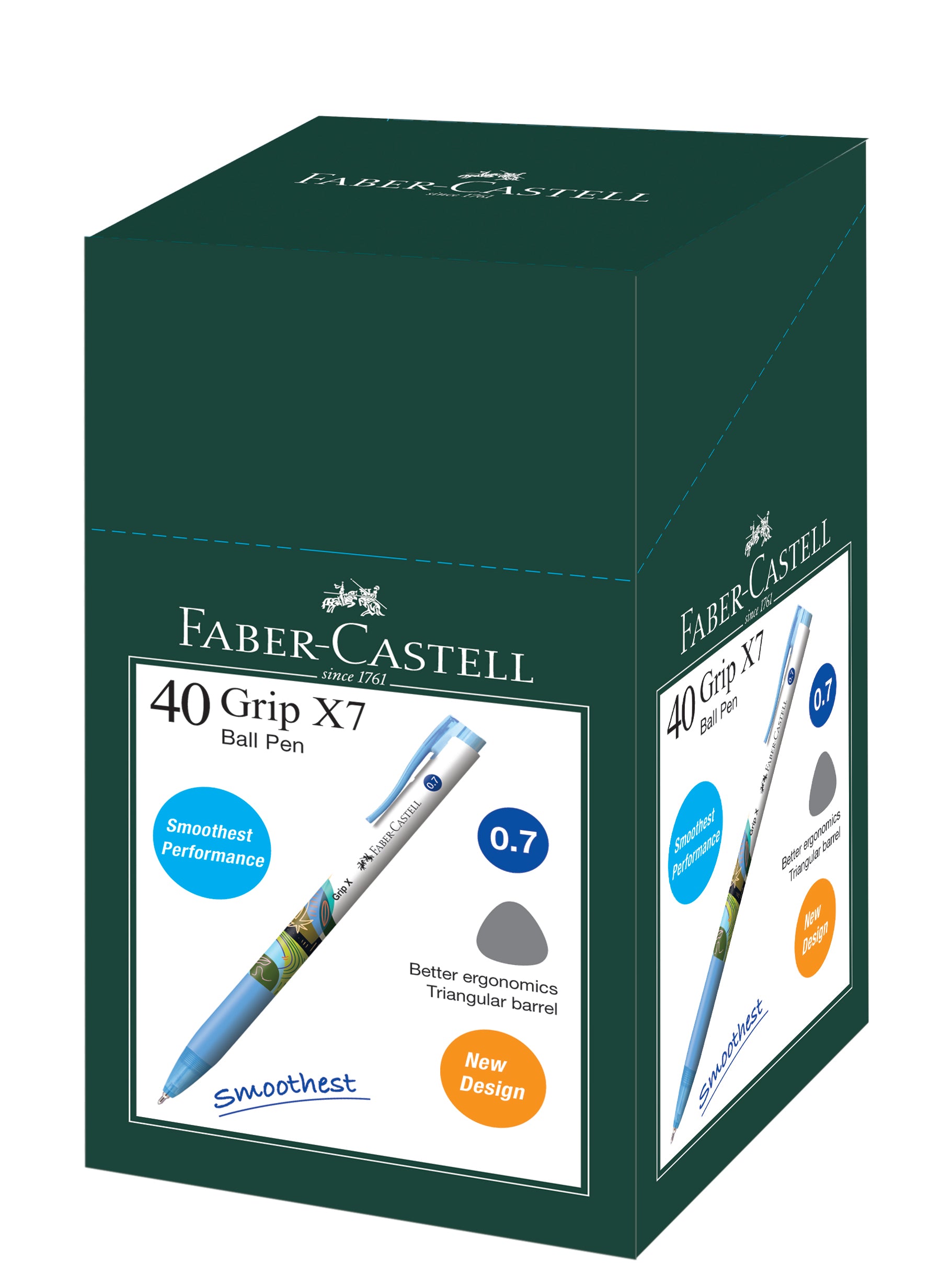 Grip X7 Ball Pen Box of 40, Blue 0.7