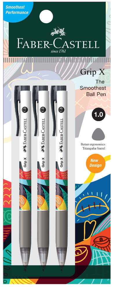 Grip X10 Ball Pen 3xPB, Black 1.0