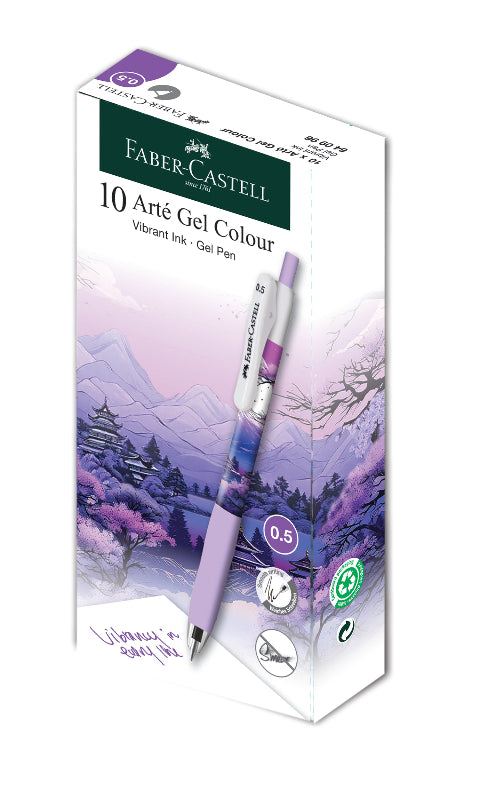 Arté Gel Colour Gel Pen, Lilac, 0.5mm (Box of 10)