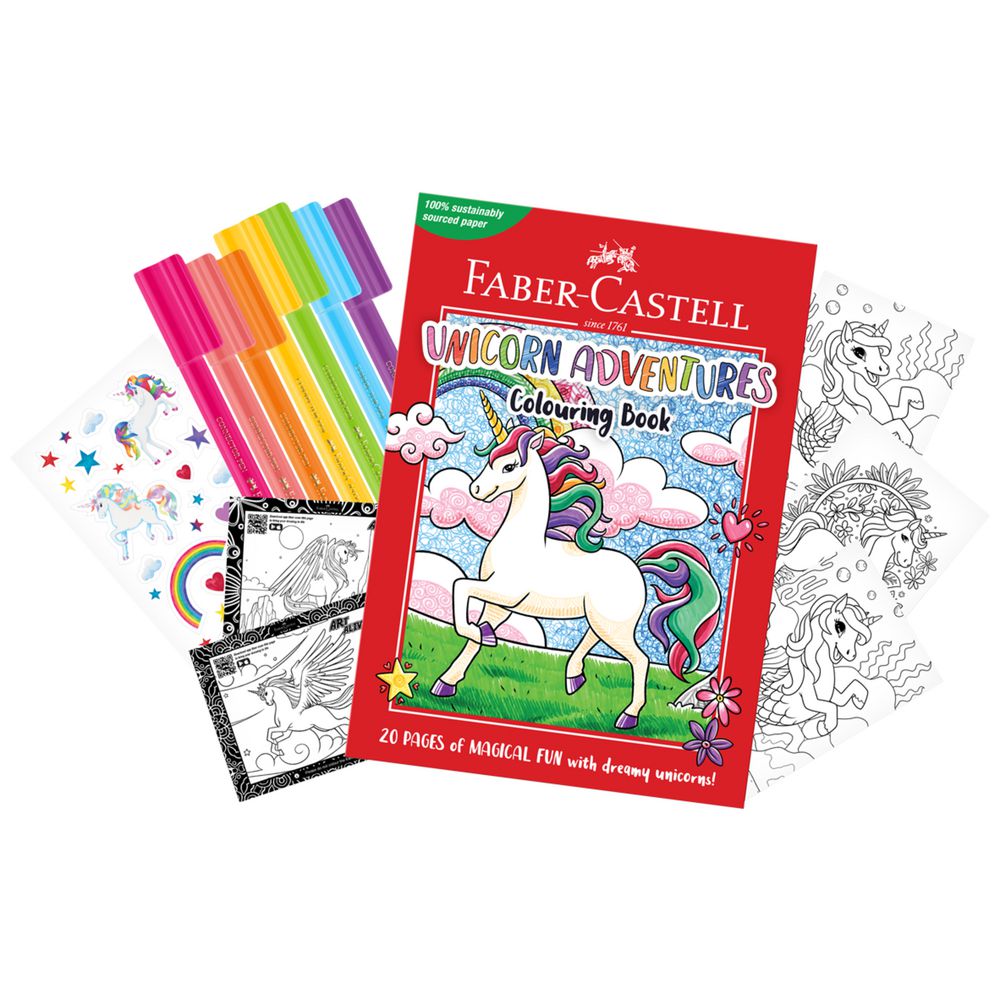 A5 Colouring Pack Unicorn with Connector Pens