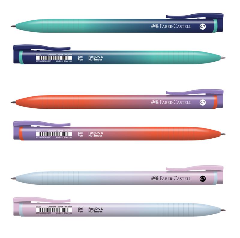 FLOW Gel Pen 0.7mm Black (Polybag of 3)