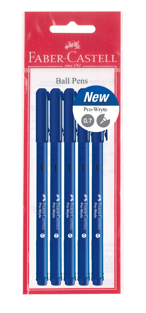 Pro-Wryte Ball Pen, Blue, 0.7mm, Pack of 5
