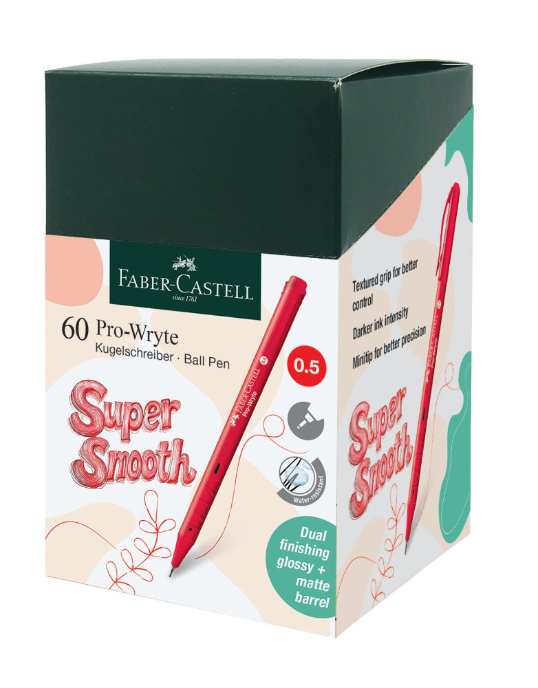 Pro-Wryte Ball Pen, Red, 0.5mm, Box of 60