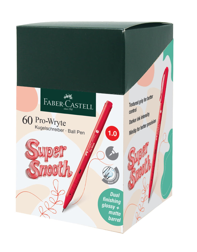Pro-Wryte Ball Pen, Red, 1.0mm, Box of 60