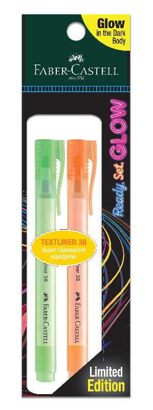 GLOW Textliner 38 (Polybag of 2) - Random colours
