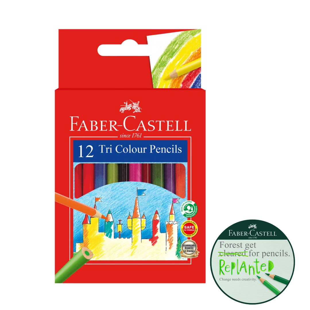 Colour Pencils Tri Colour 12S