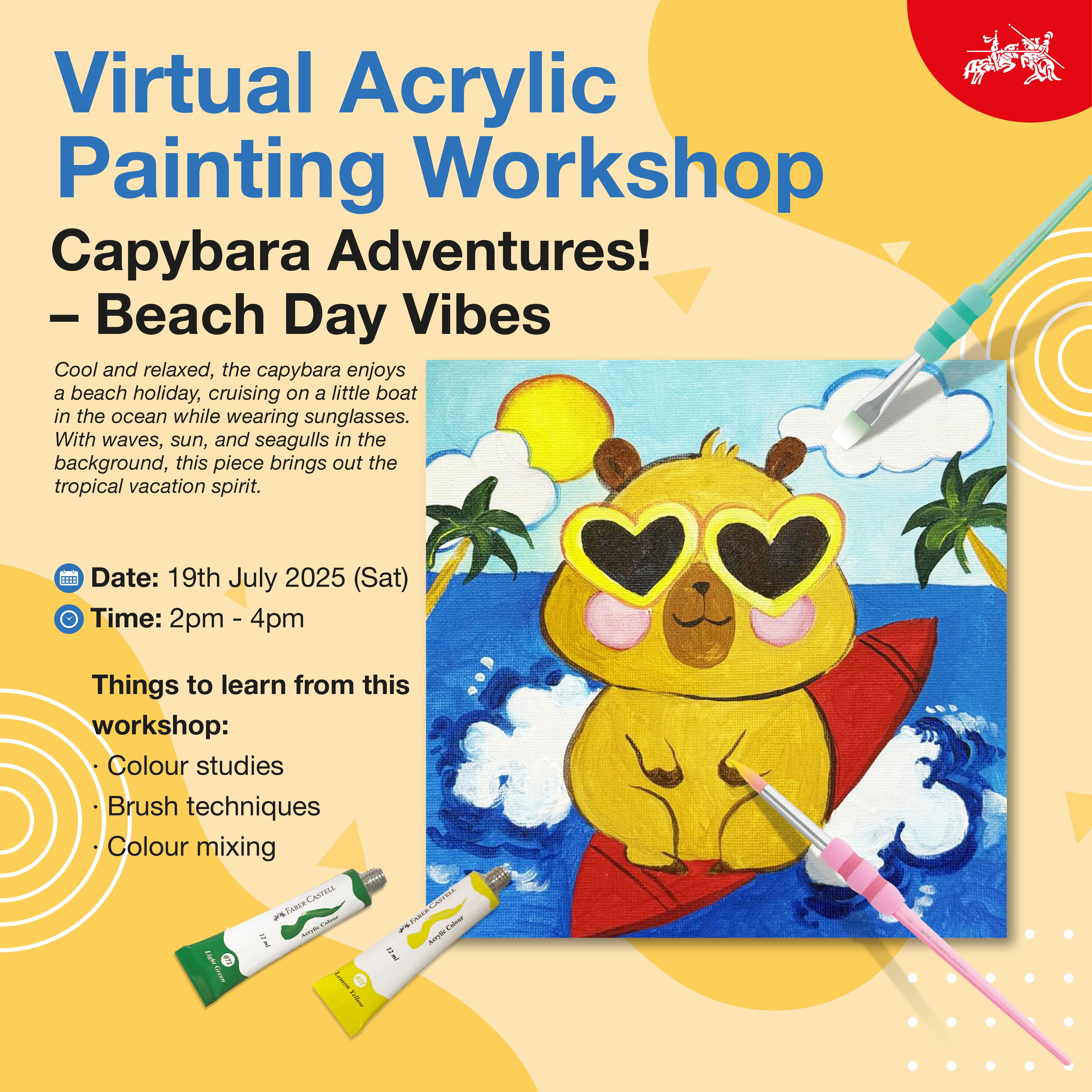 Acrylic Painting Virtual Workshop (2 Or 3 Sessions) July 2025