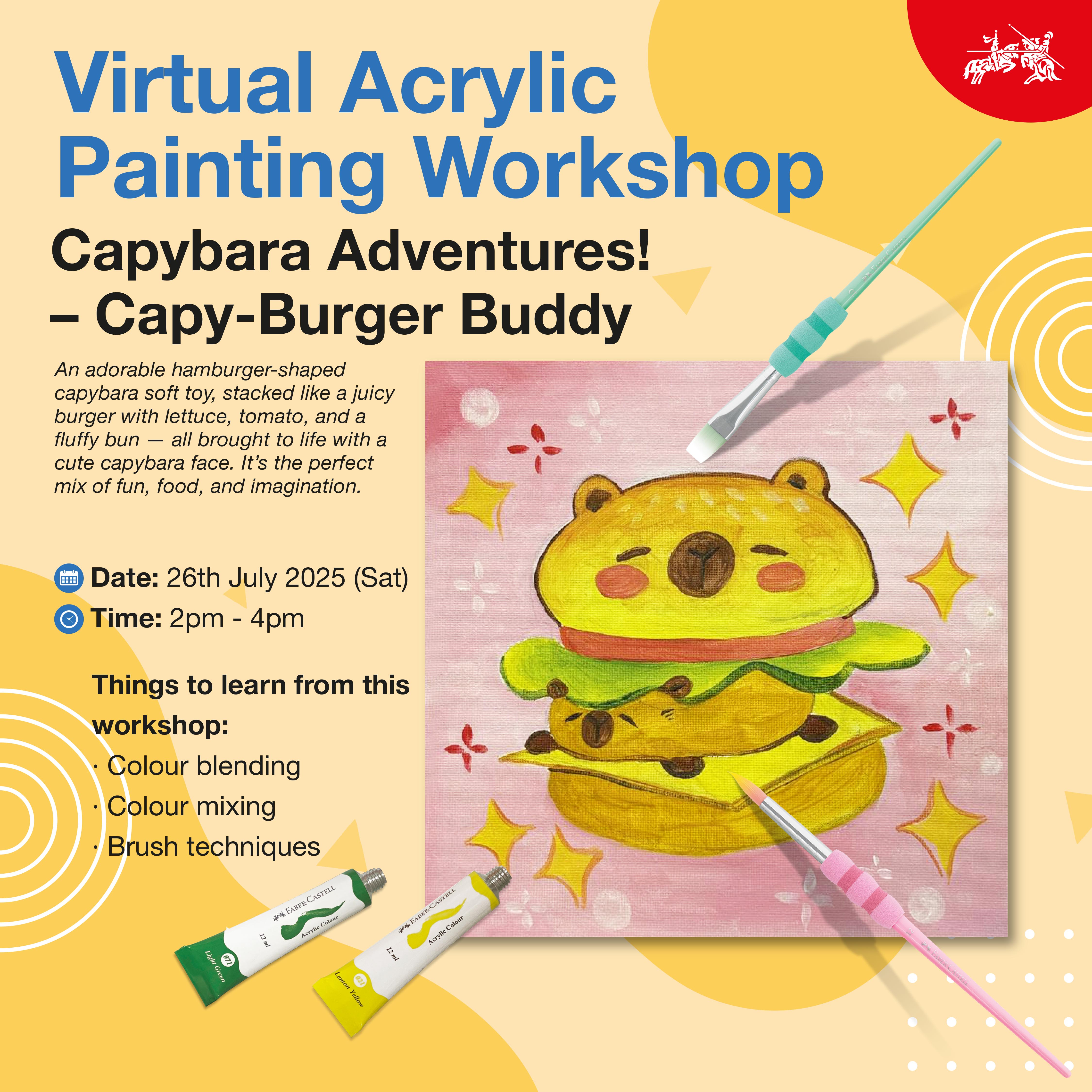 Acrylic Painting Virtual Workshop (2 Or 3 Sessions) July 2025