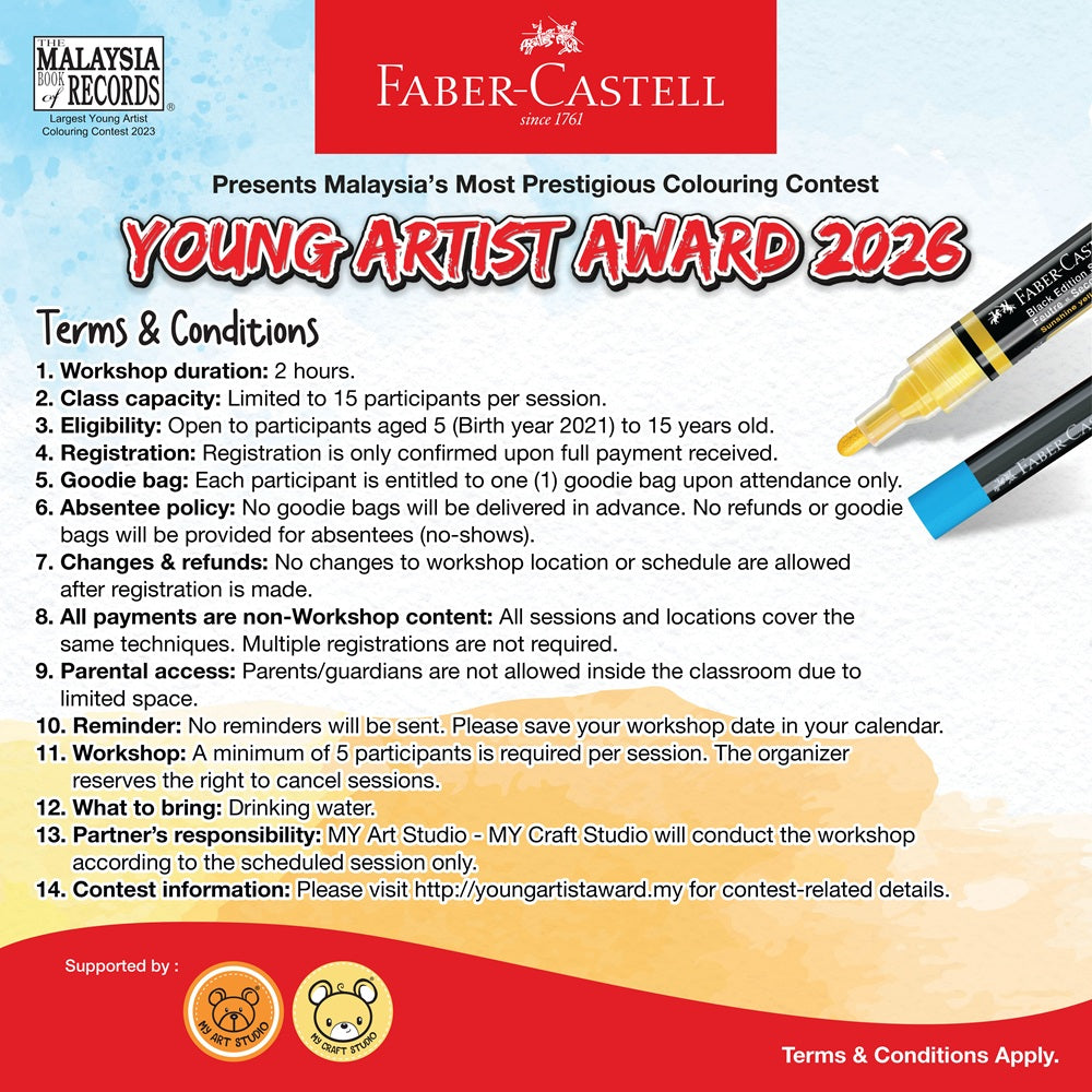 [Negeri Sembilan, Melaka, Johor, Penang, Perak] Young Artist Award 2026 Physical Workshop