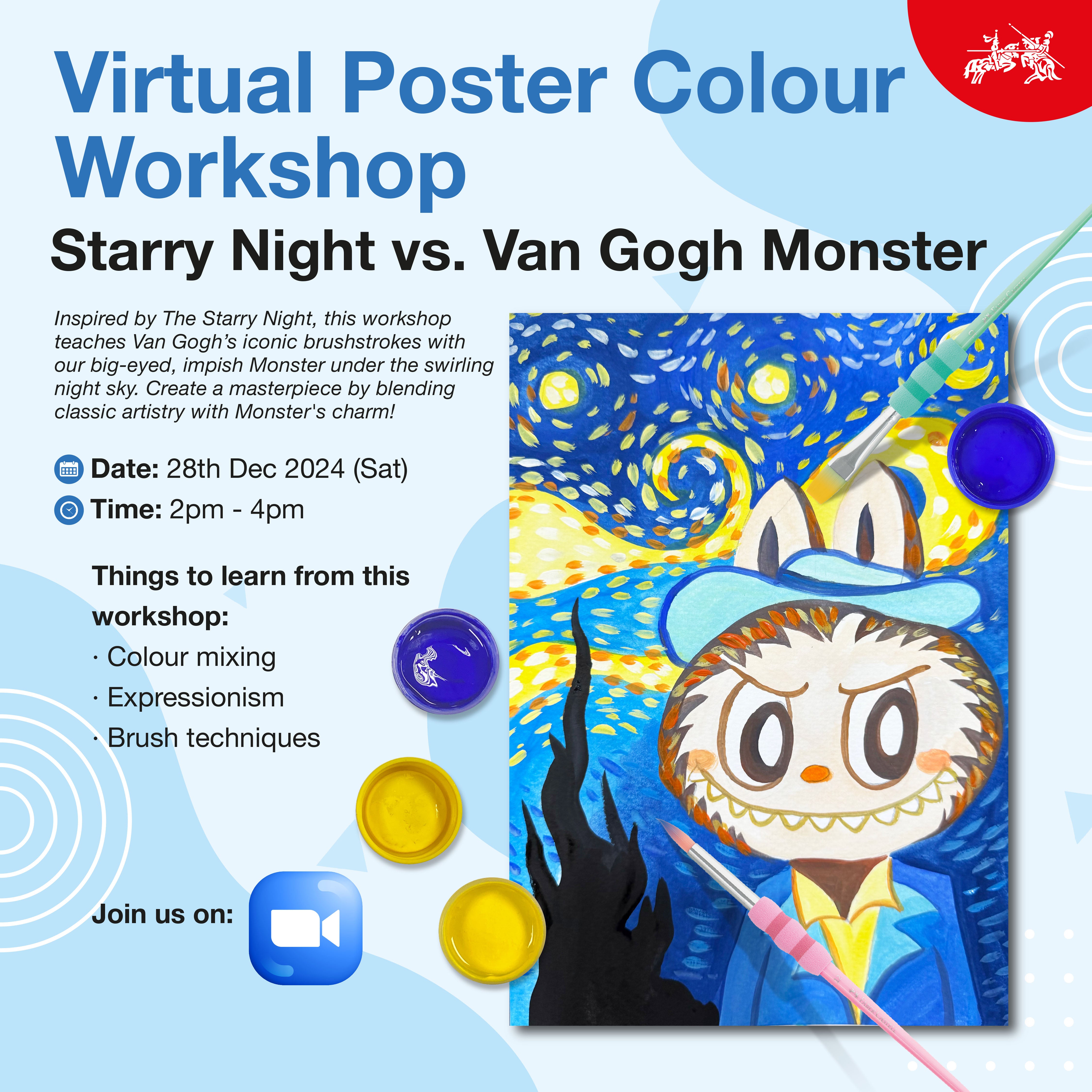 Virtual Poster Colours Workshop (2 Or 3 Sessions) Dec 2024