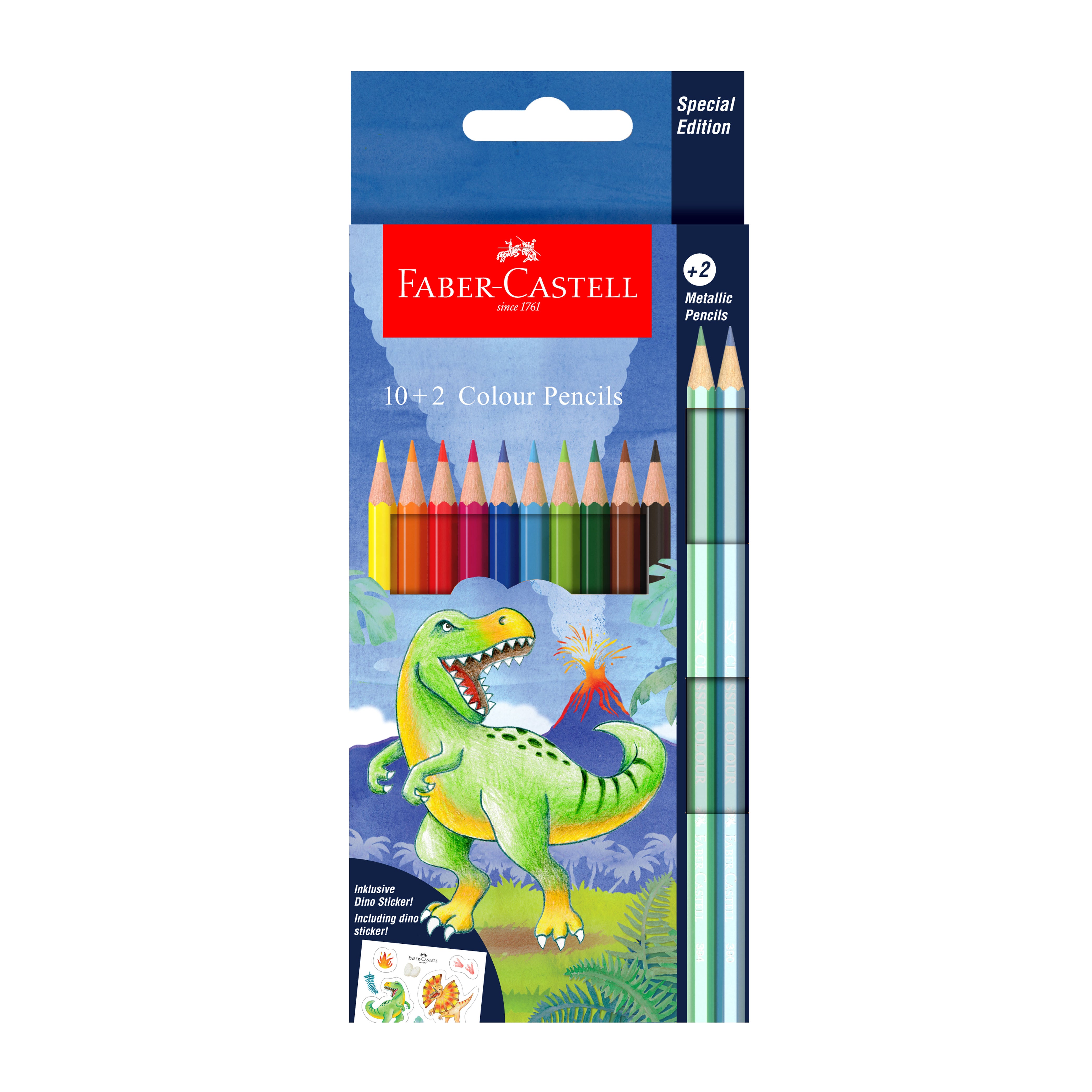 Dino Special Edition Classic Colour Pencil, Pack of 12 (10+2)