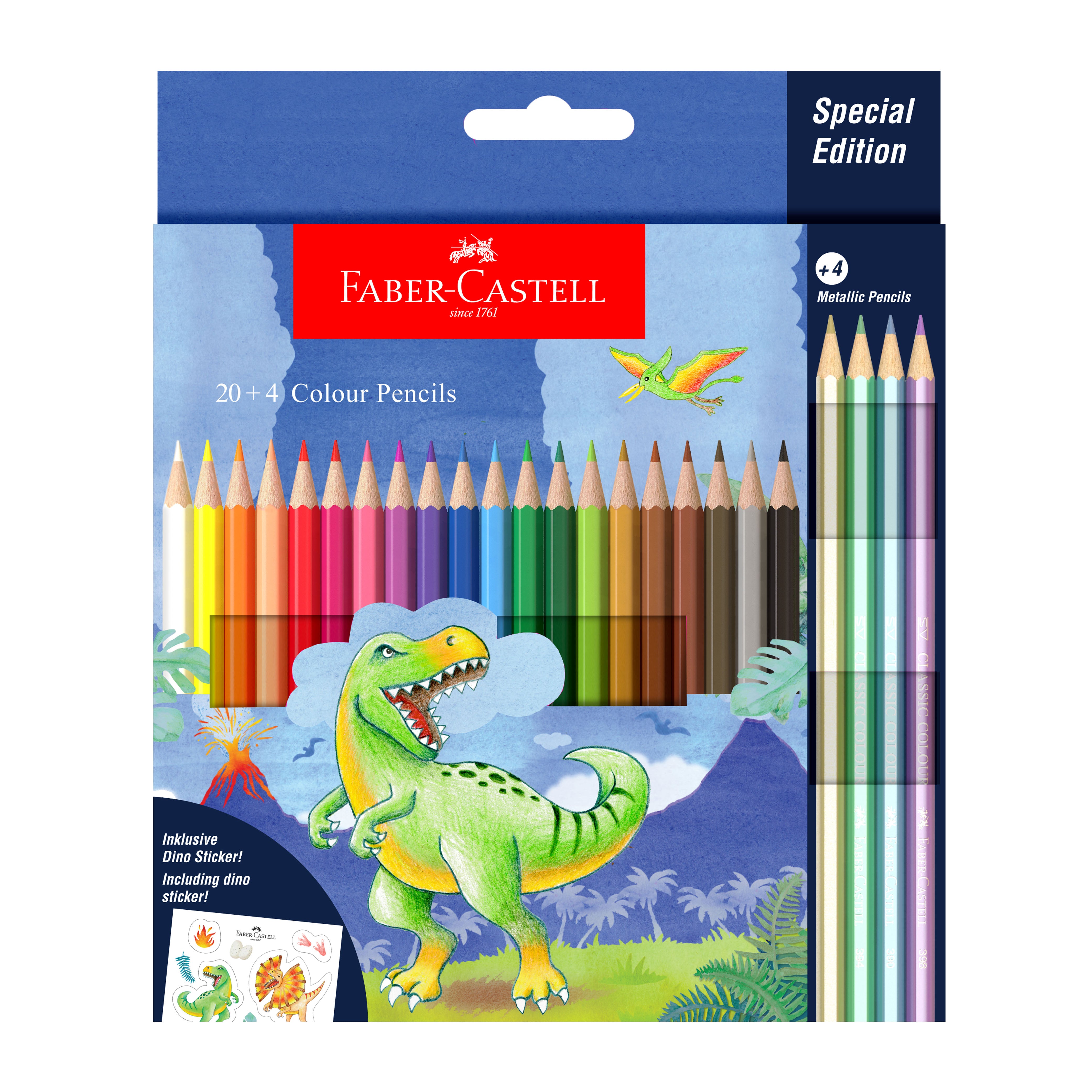 Dino Special Edition Classic Colour Pencil, Pack of 24 (20+4)