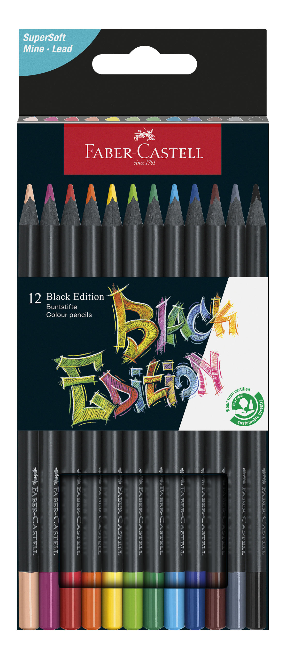 Black Edition Colour Pencils 12x