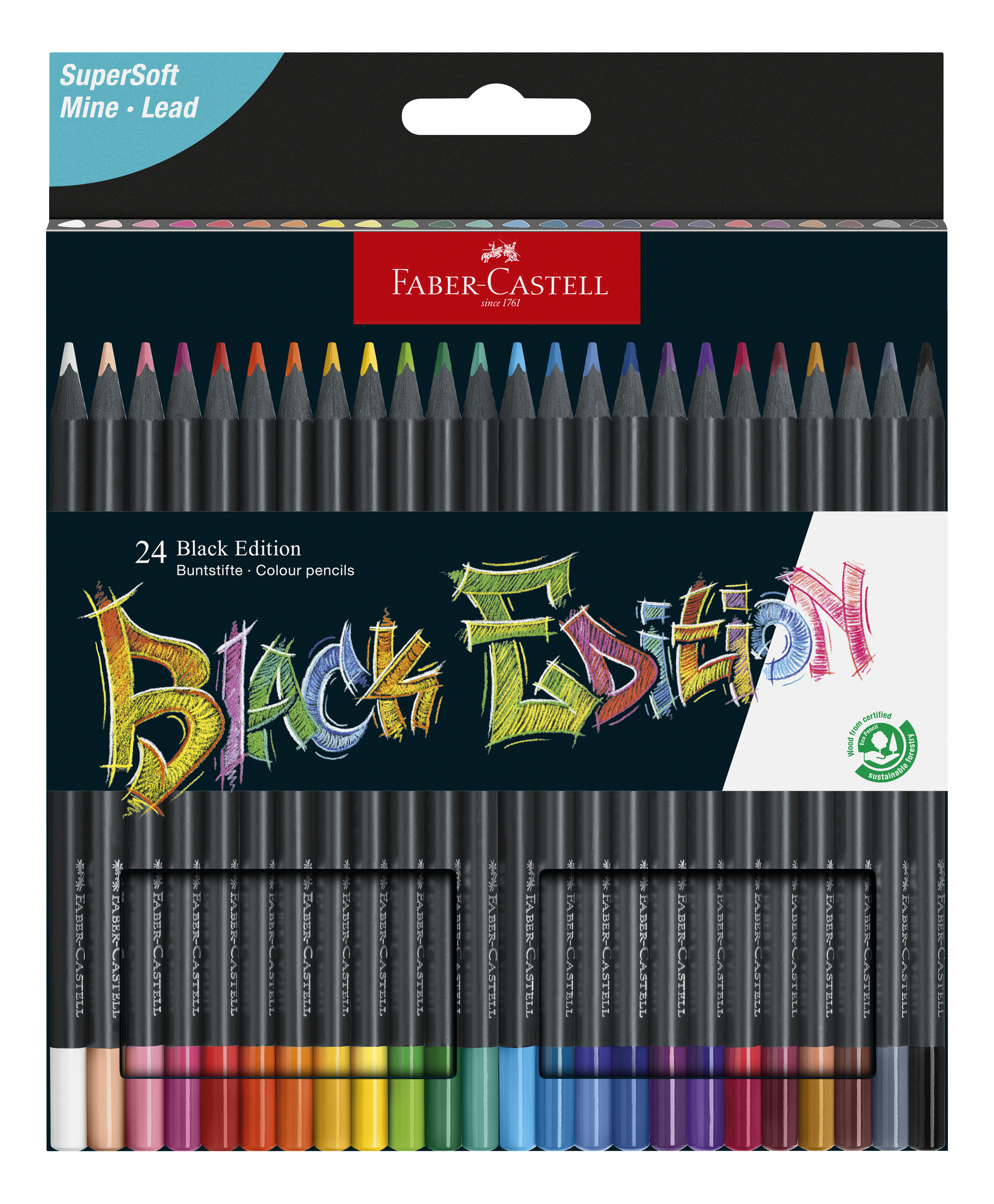 Black Edition Colour Pencils 24x