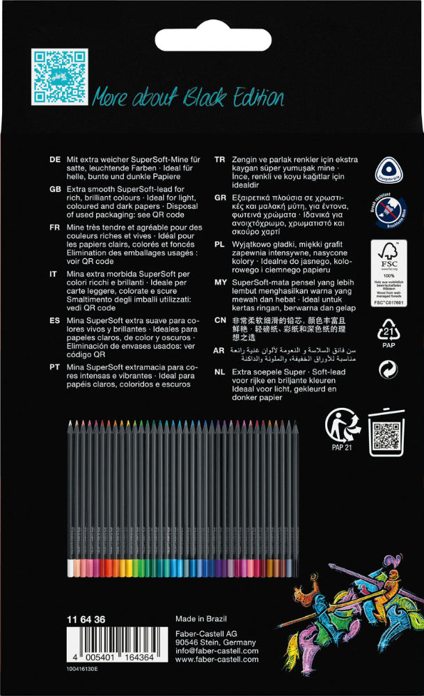 Black Edition Colour Pencils 36x