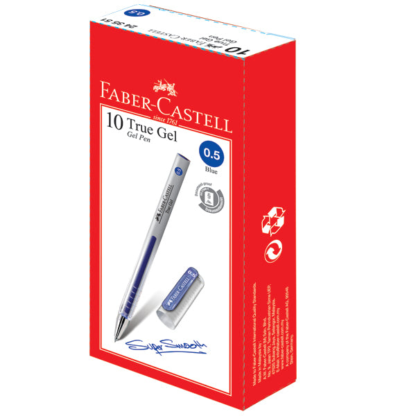 Gel Pen True Gel Box of 10, Blue 0.5