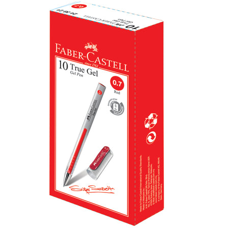Gel Pen True Gel Box of 10, Red 0.7
