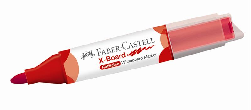 X-Board Refillable Whiteboard Marker, Red, Box of 12