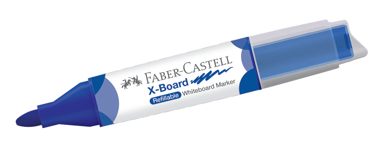 X-Board Refillable Whiteboard Marker, Blue, Box of 12