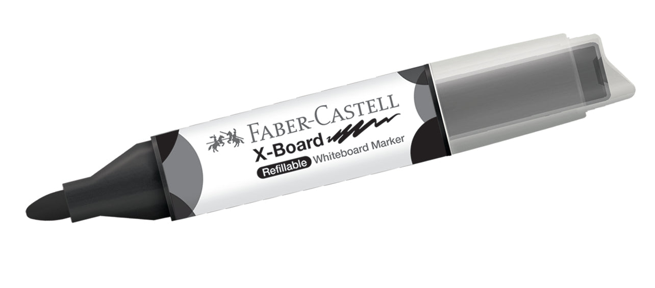 X-Board Refillable Whiteboard Marker, Black, Box of 12