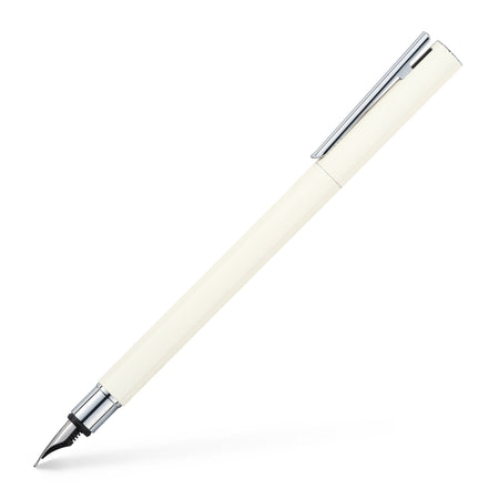 Neo Slim Ivory Shiny Chrome Fountain Pen, Fine