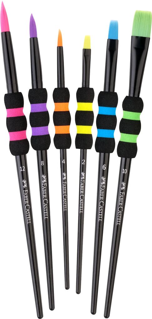 [Online Exclusive] Brush set of 6 soft touch in black