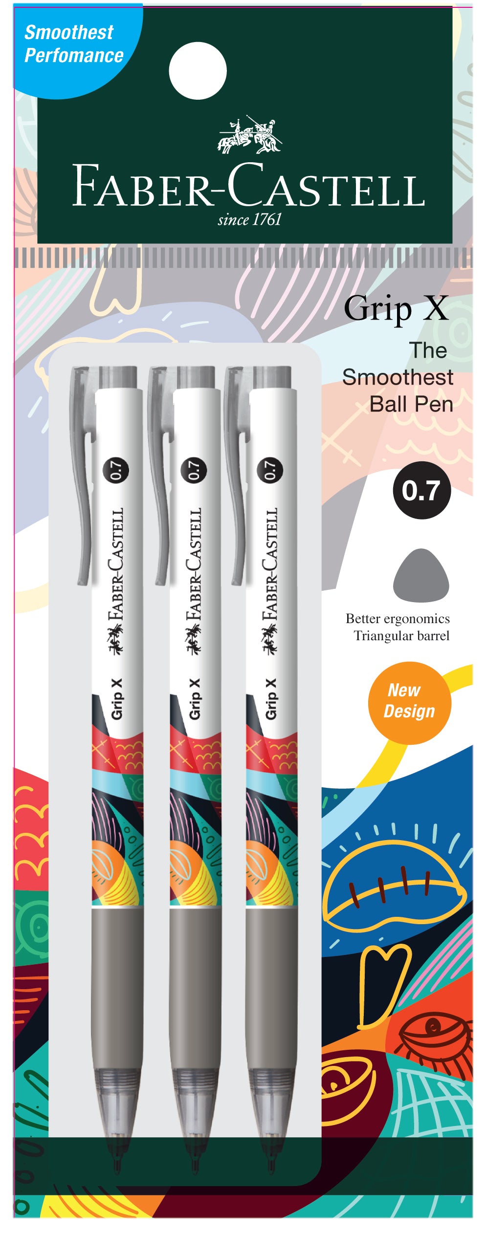 [New] Grip X7 Ball Pen 3xPB, Black 0.7