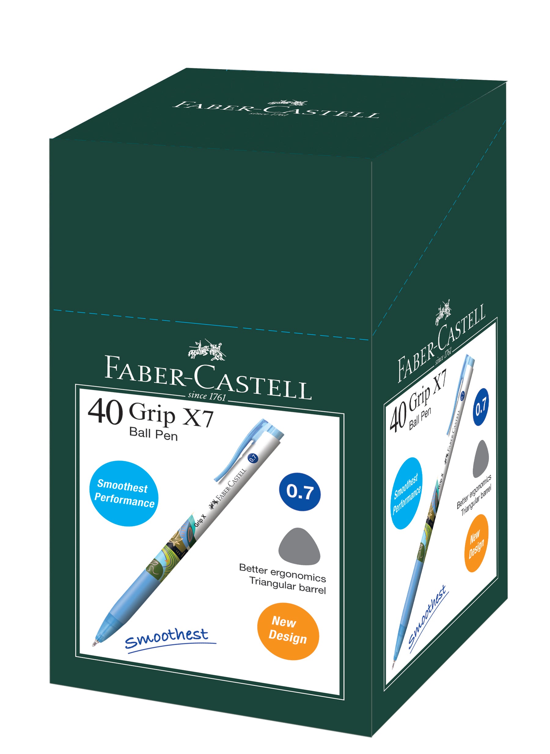 [New] Grip X7 Ball Pen  Box of 40, Blue 0.7