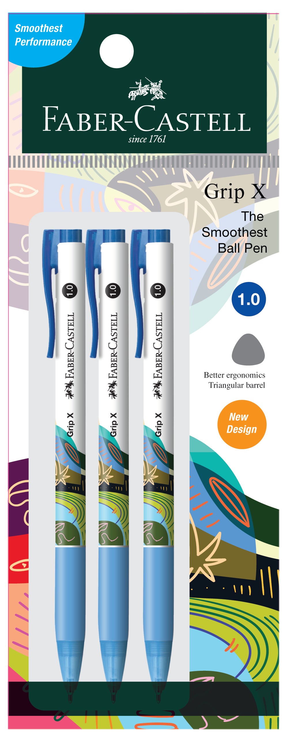 [New] Grip X10 Ball Pen 3xPB, Blue 1.0