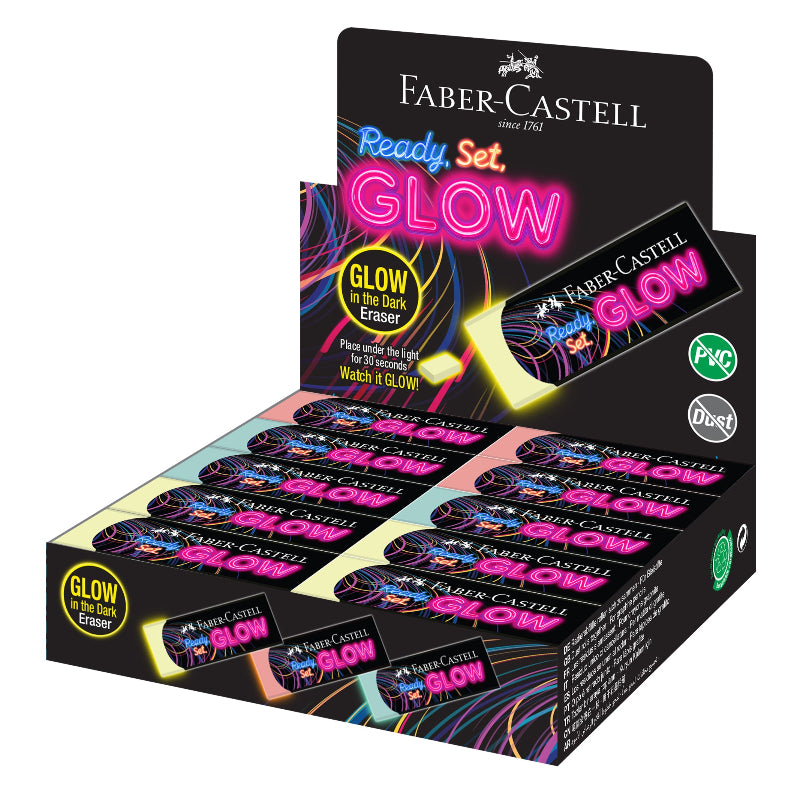 GLOW Eraser, PVC-Free & Dust-Free (Box of 20)