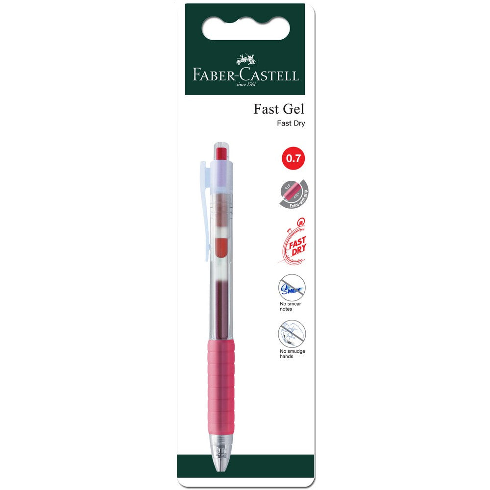 Gel Pen Fast Gel 1xBC, Red 0.7