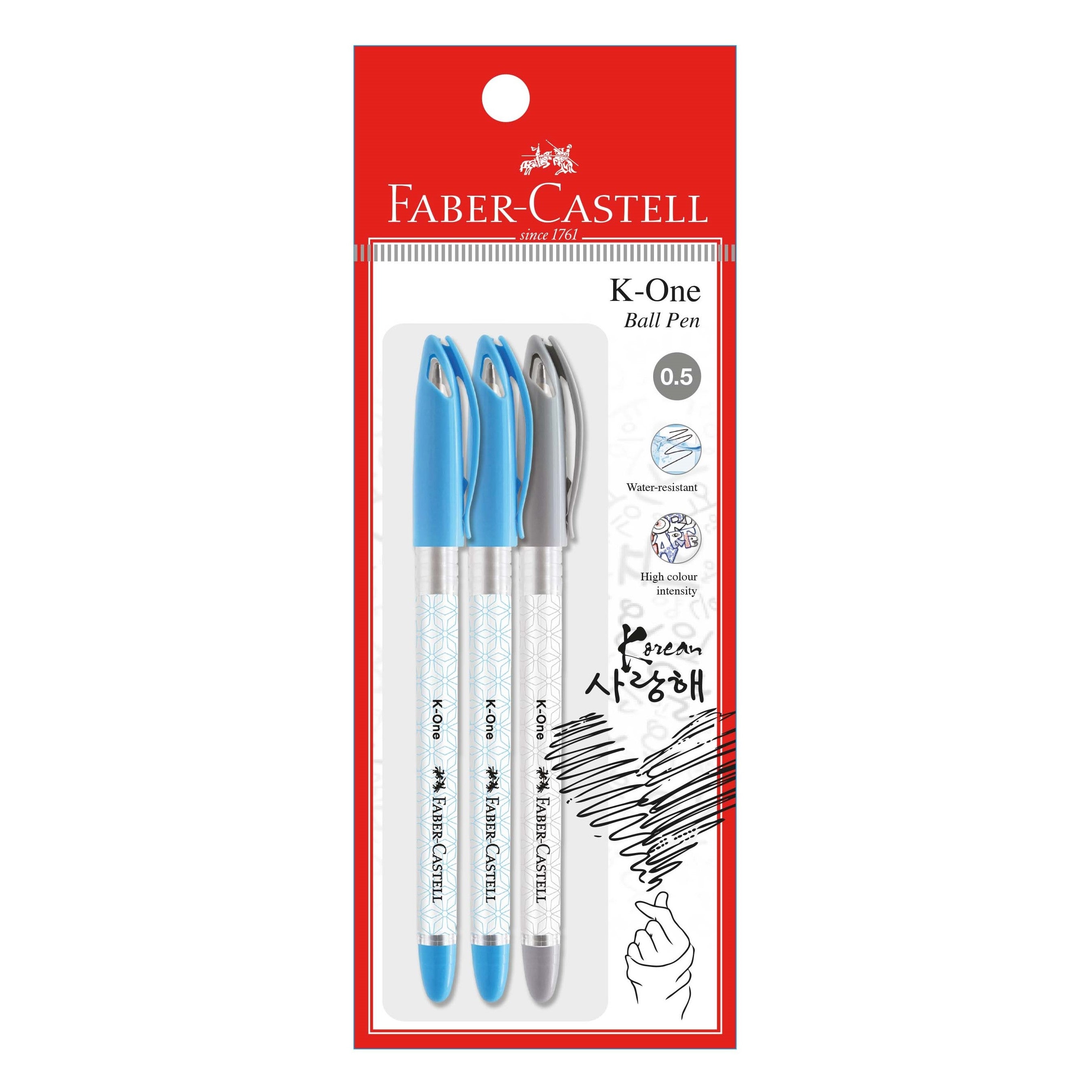 Ball Pen K-One, 2Blue/1Black 0.5