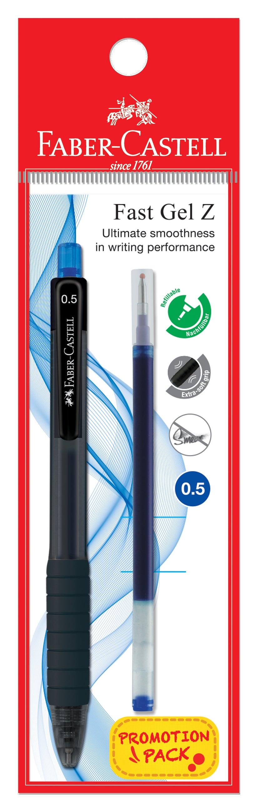 [Promo Pack] Gel Pen Fast Gel Z + Refill, Blue 0.5