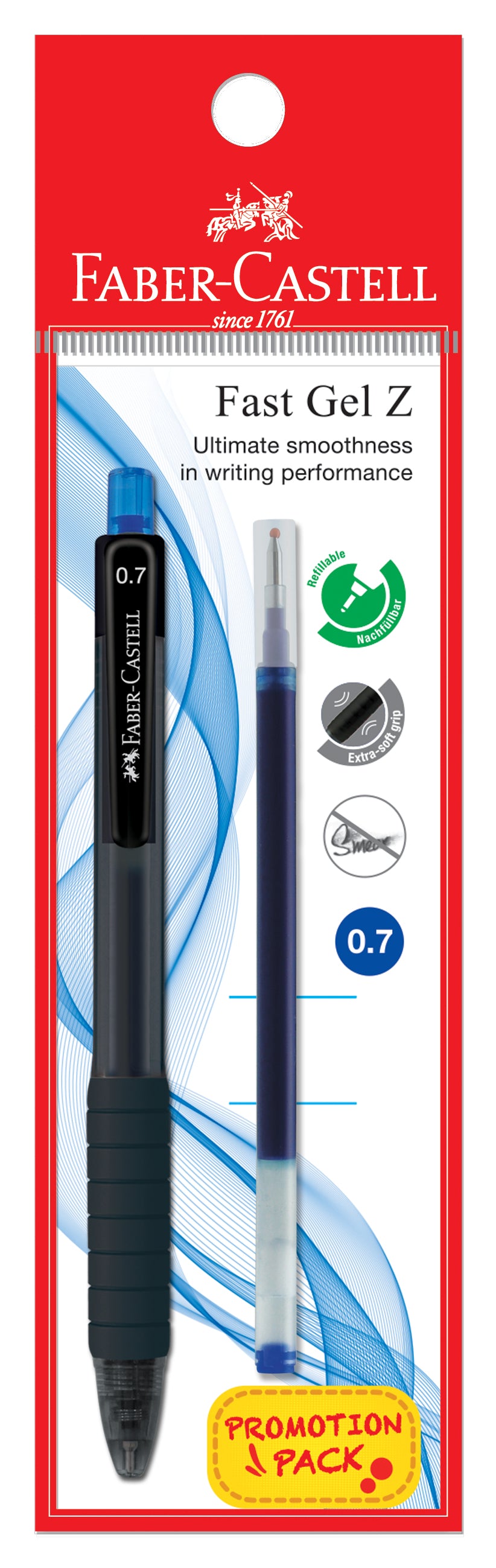 [Promo Pack] Gel Pen Fast Gel Z + Refill, Blue 0.7