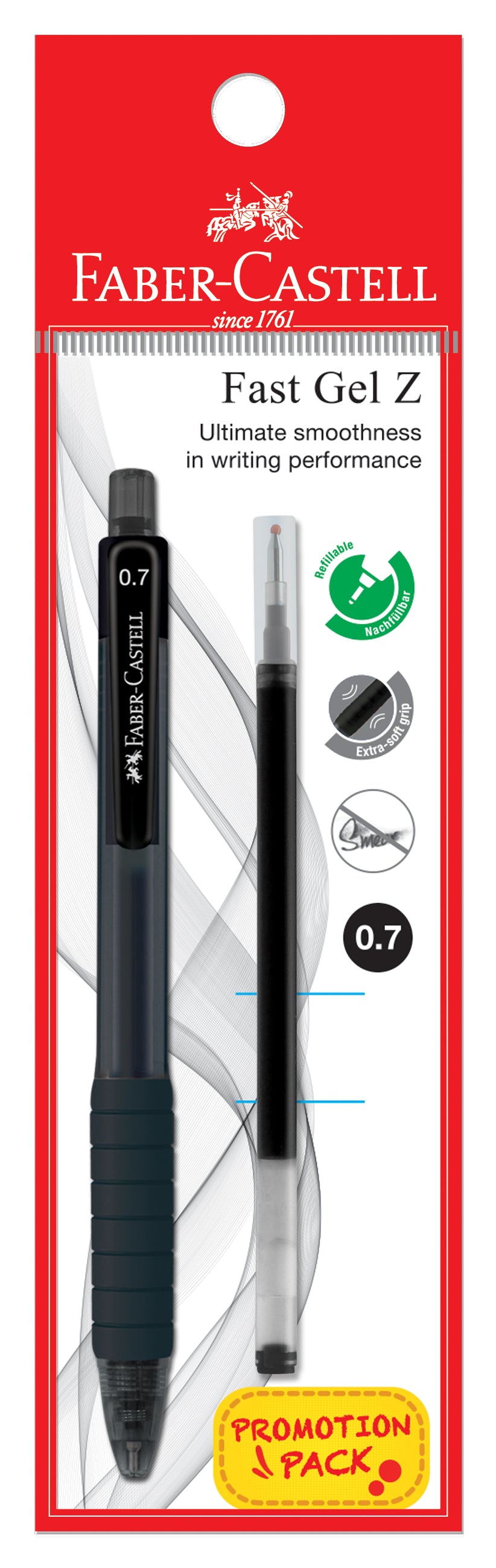 [Promo Pack] Gel Pen Fast Gel Z + Refill, Black 0.7