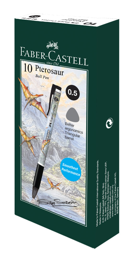 [Limited Edition] Jurassic Land Grip X Ball Pen, D1, Black, 0.5mm (Box of 10)