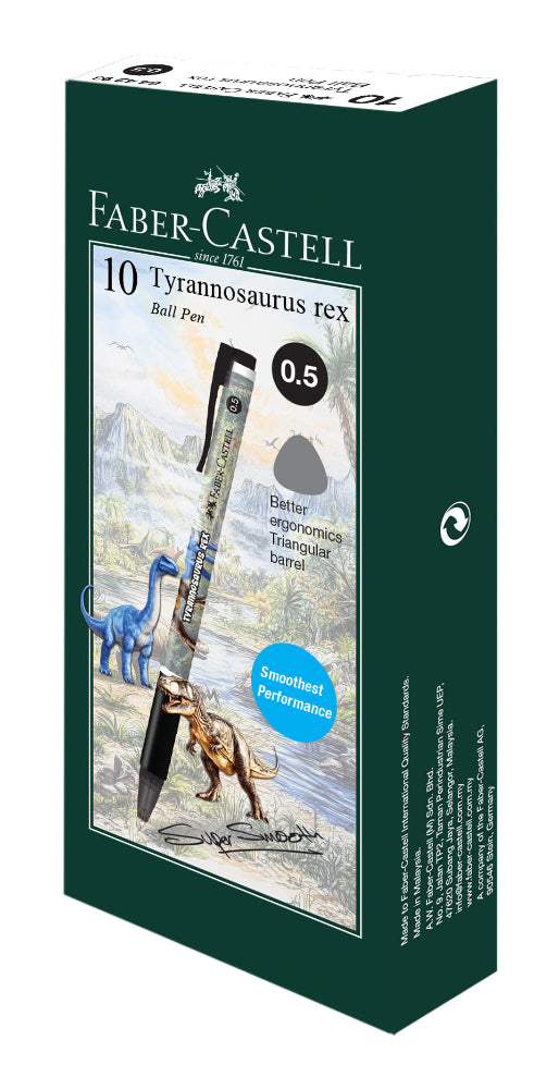 [Limited Edition] Jurassic Land Grip X Ball Pen, D3, Black, 0.5mm (Box of 10)