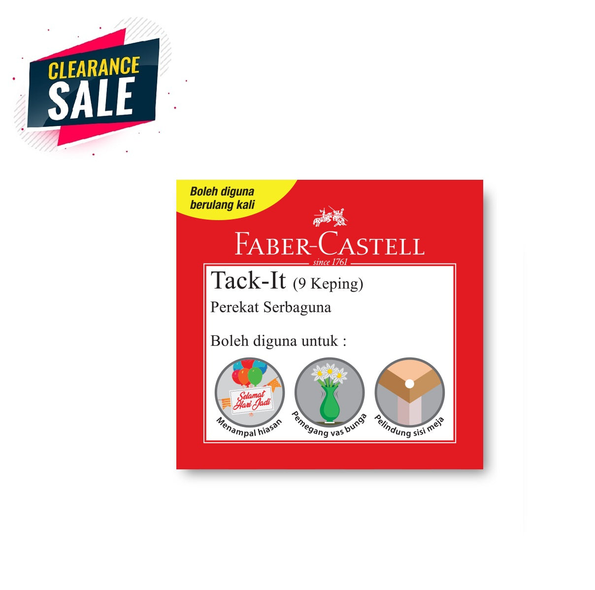 [Clearance] Adhesive Tack-It White 6g (9pcs)