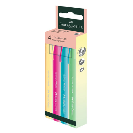 Highlighter Textliner 38 Pastel Assorted Colour 4x HS Box